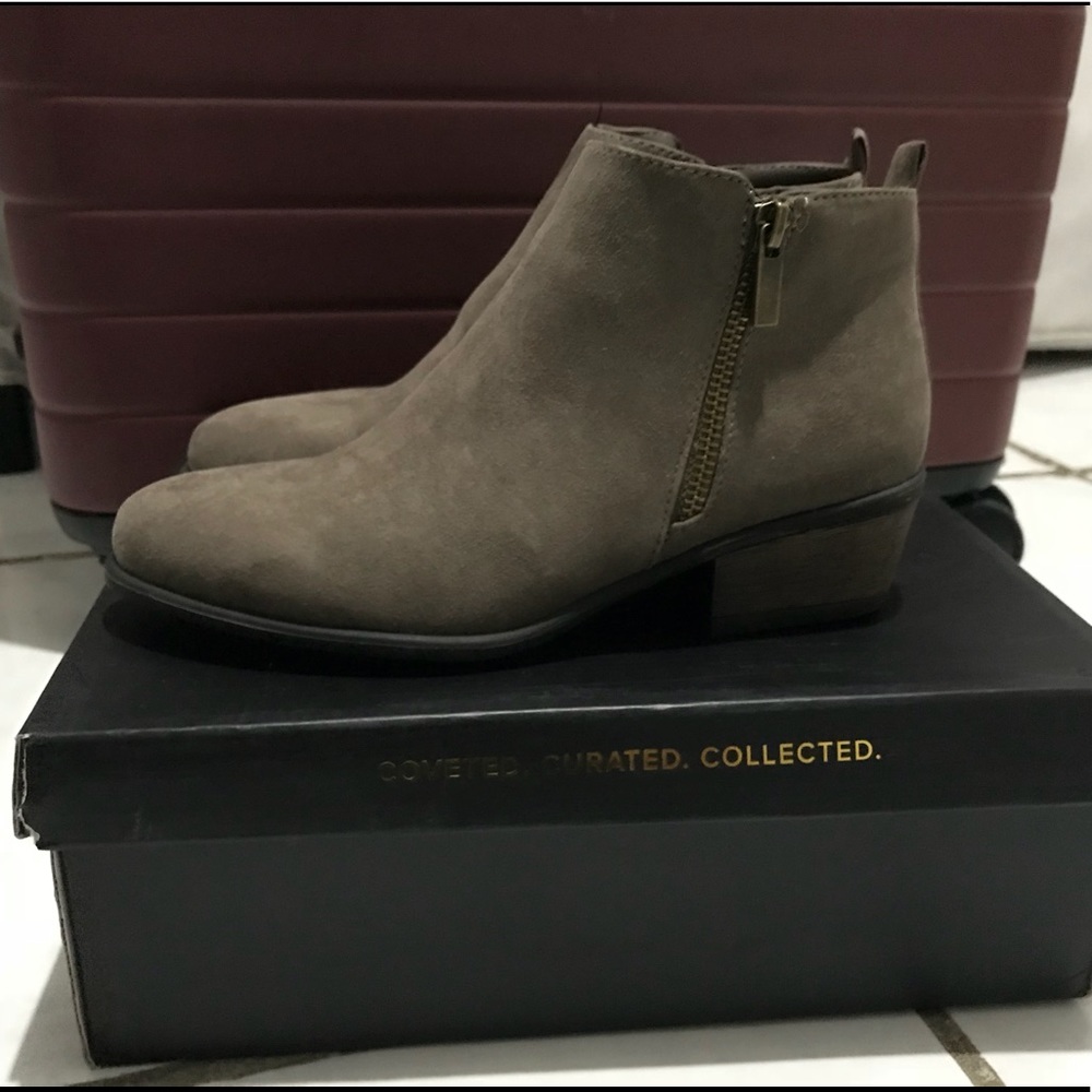 Taupe booties/ankle boots